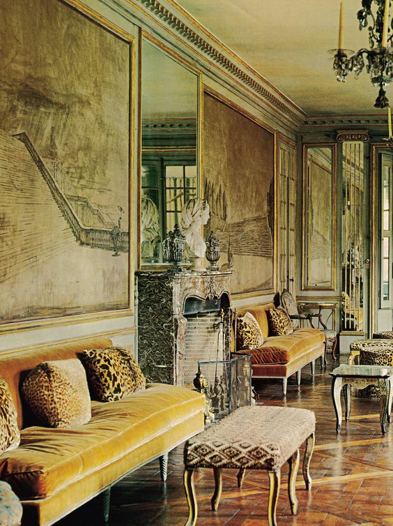 Women Interior Designers: Women Interior Designers: Elsie de Wolfe, Interior of the villa of Countess Dorothy di Frasso, c. 1936, Beverly Hills, CA, USA. Colour Complex.