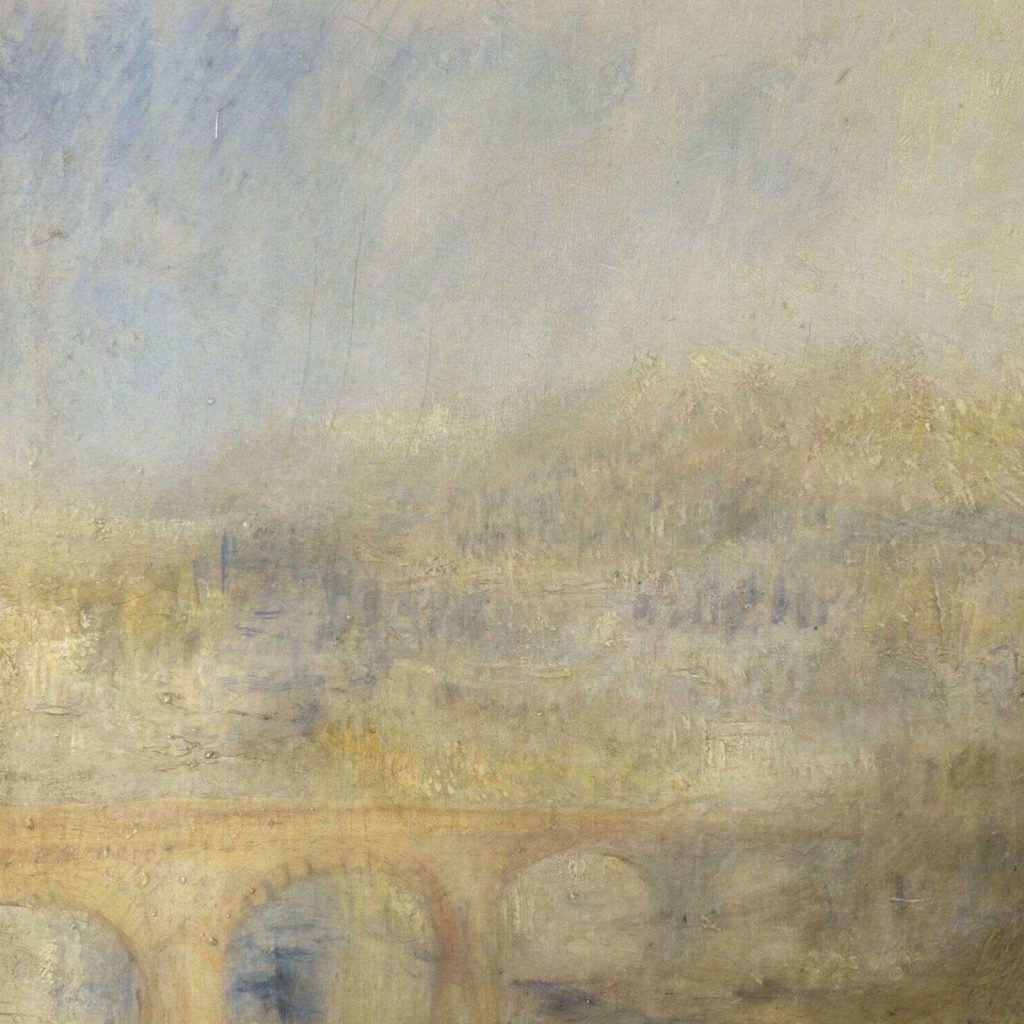 Rain Steam and Speed: J. M. W. Turner, Rain, Steam and Speed, 1844, National Gallery, London, UK. Detail.
