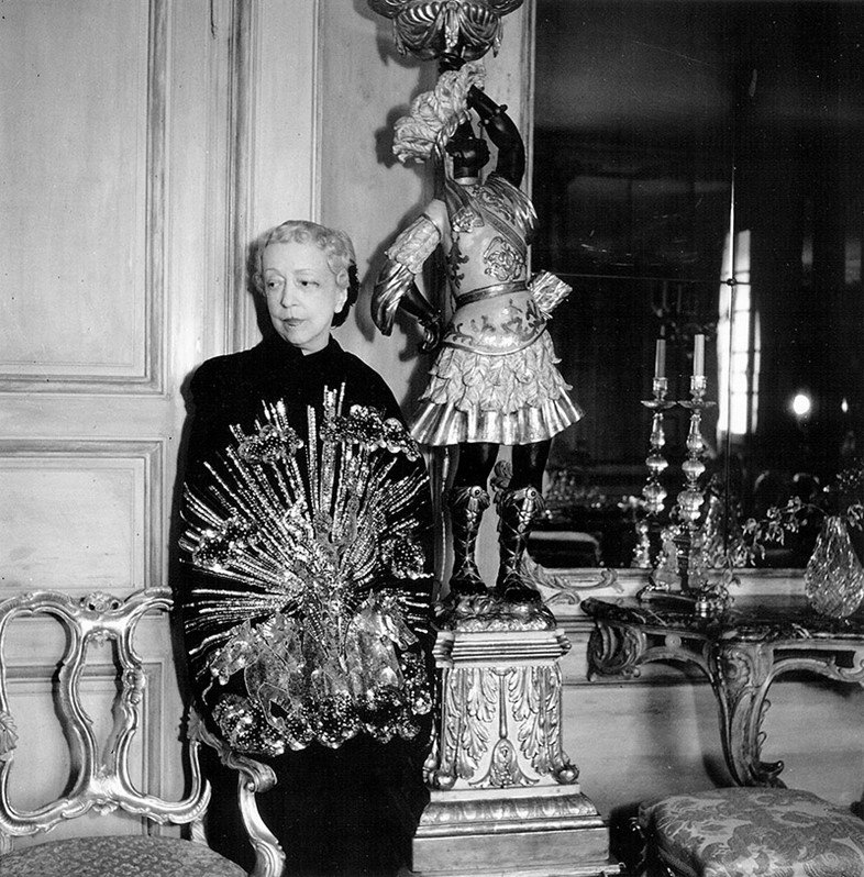 Women Interior Designers: Women Interior Designers: Cecil Beaton, Elsie de Wolfe in her Paris apartment wearing a Schiaparelli. Another Mag.