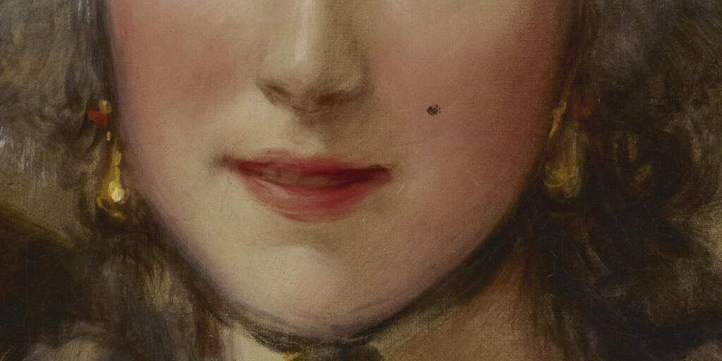 Thomas Gainsborough, Grace Dalrymple Elliott, ca. 1782, Frick Collection, New York City. Enlarged Detail of Mouth.