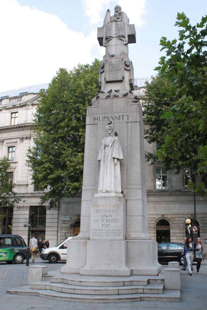 London statues: Sir George Frampton, Edith Cavell, 1920, London, UK. Photo by Robert Cutts via Wikimedia Commons (CC BY 2.0).