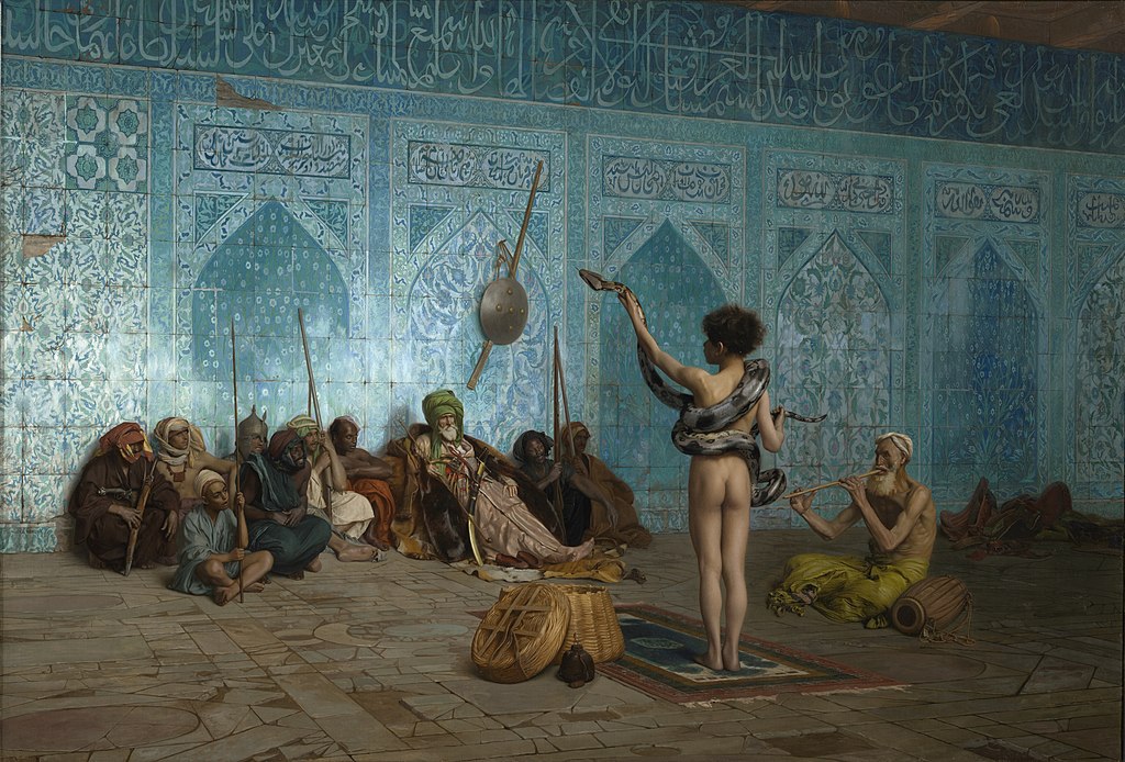 Romanticism: Jean-Léon Gérôme, The Snake Charmer, 1880, Sterling and Francine Clark Art Institute, Williamstown, MA, USA.